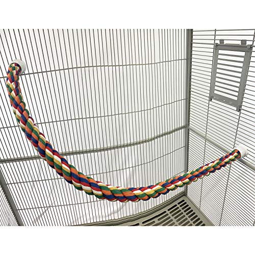 34 Inch Flex Rope (Large) - Bendable Fun Climbing Perch Cage Accessory Toy - Sugar Gliders, Squirrels, Degus, Marmosets, Monkeys, Parrots, Birds, Rats & Other Small Animals