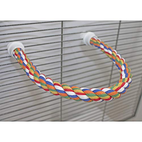 34 Inch Flex Rope (Large) - Bendable Fun Climbing Perch Cage Accessory Toy - Sugar Gliders, Squirrels, Degus, Marmosets, Monkeys, Parrots, Birds, Rats & Other Small Animals