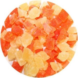 papaya & pineapple treat (8 oz.) - healthy natural dried fruit treat - sugar gliders, rats, chinchillas, ferrets, parrots, hamsters, squirrels, hedgehogs, guinea pigs, rabbits, marmosets & small pets