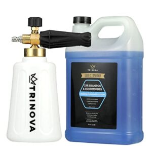 trinova foam cannon and gallon car wash soap kit best set for detailing trucks or suvs (kit w/1gal soap)