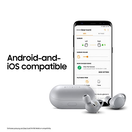 Samsung Gear IconX (2018 Edition) Bluetooth Cord-free Fitness Earbuds, w/ On-board 4Gb MP3 Player (US Version with Warranty) - Gray - SM-R140NZAAXAR