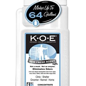 Thornell Kennel Odor Eliminator Concentrate – K.O.E. Odor Eliminator for Strong Odor for Cages, Runs & More – Pet Odor Eliminator for Home & Kennel w/Safe, Non-Enzymatic Formula (Fresh Scent, 16 oz)