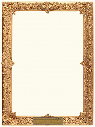 UCREATE - PAC4926 UCreate Gold Frame Watercolor Paper, Gold Frame, 9" x 12", 30 Sheets
