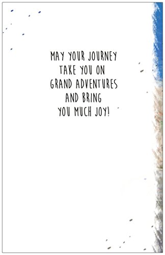 Smiling Wisdom - Retirement Journey Goodbye Greeting Card - Wherever You Go, Go with All Your Heart Gift Set - Chiffon Viscose Scarf - Woman Coworker Grad - Tan Blue Multi-colored (City)