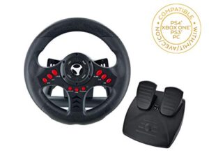 subsonic sa5426 racing wheel universal with pedals for playstation 4, ps4 slim, ps4 pro, xbox one, xbox one s, ps3