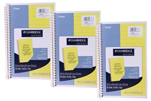 mead spiral notebook narrow and quad ruled, 9 1/2 inch x 5 3/8 inch, 80 sheets (pack of 3)