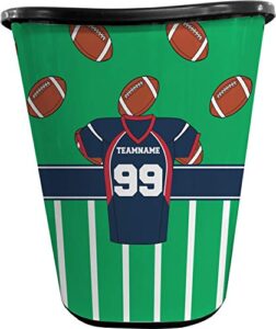 rnk shops football jersey waste basket - single sided (black) (personalized)