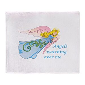 cafepress angels watching over me throw blanket super soft fleece plush throw blanket, 60"x50"