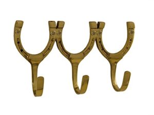 tack room studio brass horseshoe hook (brass)
