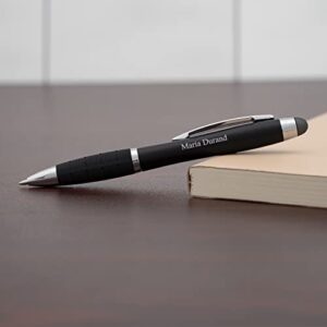 Dayspring Pens Personalized Pen | Black Lumen Light Up Pen. A Gift Pen With Engraving That Lights Up. Personalized Gift Light Up Click Stylus.