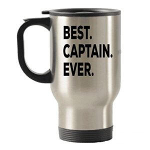captain gifts - best captain ever travel insulated tumblers mug - for men women kids girls boys adults - add to gift bag basket box set - yacht cheer police team fire boat firefighter naval army