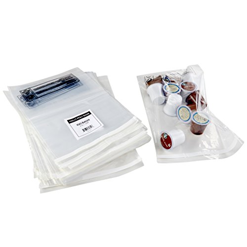 Holly Poly Bags - 400 Industrial Strong Clear Poly Bag Combo Set - 100 Bags Per Size - 6x9, 8x10, 9x12, 11x14 - Super Strong Seal with Suffocation Warning