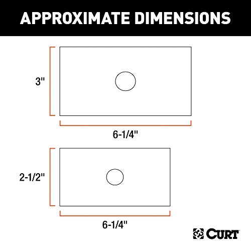 CURT 45408 Trailer Hitch Receiver Adapter Reducer Sleeve Set, 3 to 2-1/2 or 2-Inch, 2-Piece