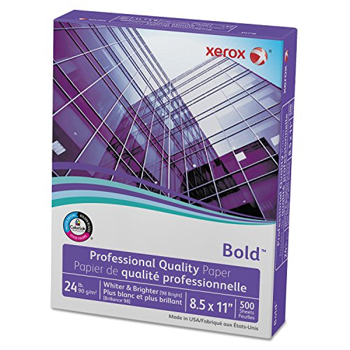 Xerox 3R13038 Bold Professional Quality Paper, 98 Bright, 8 1/2 X 11, White, 500 Sheets/Rm (Xer3r13038)