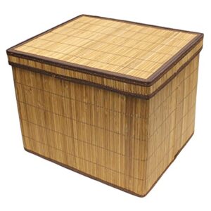 Seta Direct, Brown Natural Bamboo Storage Organization Box with Lid [1 Pack]