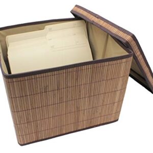 Seta Direct, Brown Natural Bamboo Storage Organization Box with Lid [1 Pack]