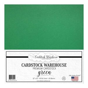 green cardstock paper - 12 x 12 inch - 65 lb. - 25 sheets 100% recycled cover from cardstock warehouse