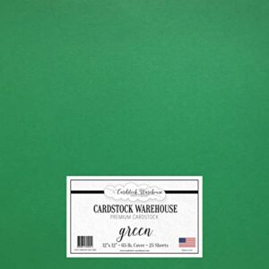 Green Cardstock Paper - 12 x 12 inch - 65 lb. - 25 Sheets 100% Recycled Cover from Cardstock Warehouse