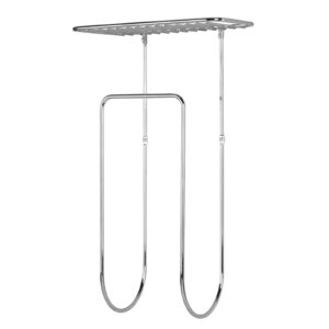 mDesign Steel Wall Mount Towel Rack Holder Organizer with Basket Shelf Storage for Bathroom, Kitchen, Laundry Room - Holds Towels, Washcloths, Hand Towels - Concerto Collection - Chrome