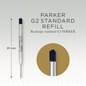 PARKER QUINKflow Ballpoint Pen Ink Refills, Medium Tip, Black, 6 Count Value Pack