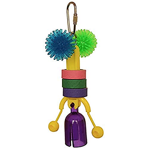 Super Bird Creations SB939 Click Clack Bird Toy, Small/Medium Bird Size, 6" x 2.5"