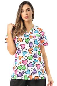 just love women's scrub tops scrubs 216v-28-1x