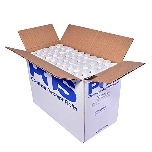 POS1 Thermal Paper Rolls 2-1/4 x 50 ft | 30mm diameter | fits Verifone vx520 | fits Ingenico iCT220 and iCT250 | CORELESS | BPA Free | 200 rolls per case