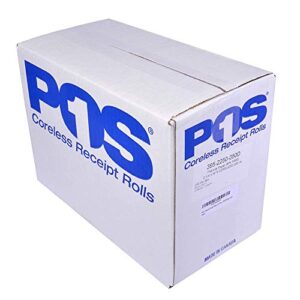 POS1 Thermal Paper Rolls 2-1/4 x 50 ft | 30mm diameter | fits Verifone vx520 | fits Ingenico iCT220 and iCT250 | CORELESS | BPA Free | 200 rolls per case