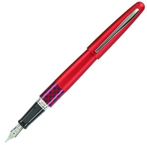 pilot metropolitan fountain pen, retro pop red, 1.0mm stub nib