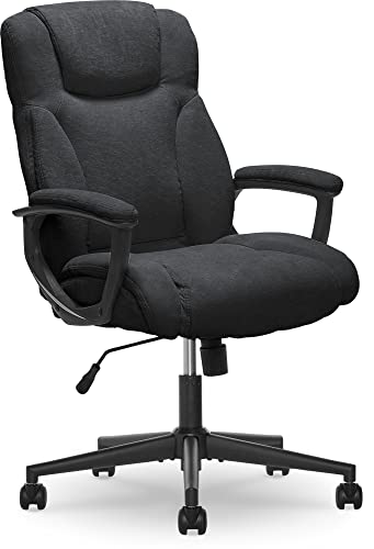Serta Style Hannah II Office Chair, Midnight Black Microfiber,