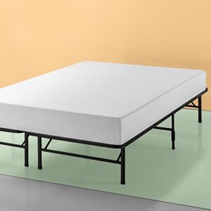 zinus set, king 12 inch green tea memory foam mattress and demetric smartbase platform bed frame / mattress foundation