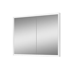 LTL Home Products LI5171 Kona Lighted LED Medicine Cabinet Mirror, 36" x 28" x 5", Aluminum