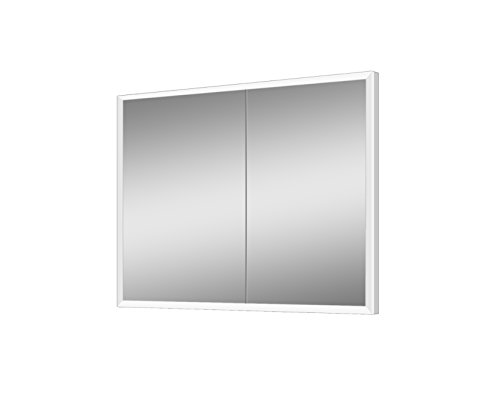 LTL Home Products LI5171 Kona Lighted LED Medicine Cabinet Mirror, 36" x 28" x 5", Aluminum