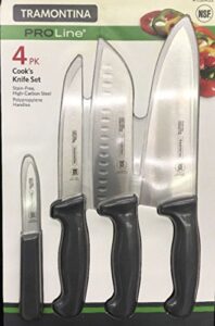 tramontina proline 4 pk cook's knife set