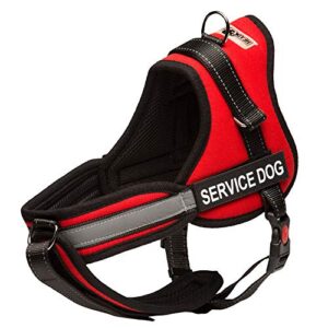head tilt service dog harness, large, red