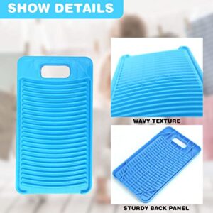 MAOYE Plastic Mini Washboard Washing Board for Kids Shirts Clean Laundry Lime (Blue)