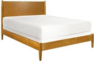 crosley furniture kf725001ac landon platform bed and headboard, queen, acorn