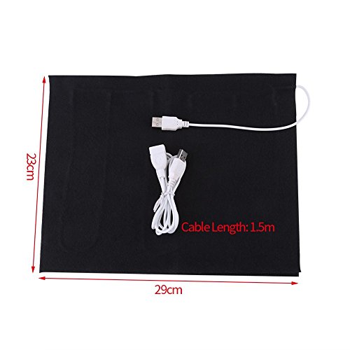5V USB Electric Cloth Heater Pad Heating Element for Clothes Seat Pet Warmer 35℃-50℃ Mat Pain Relief Therapy