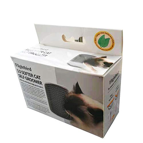 3.0 Softer Cat Self Groomer with Catnip, Dog Cat Corner Groomer,Wall Corner Scratcher Comb,Grooming Massage Brush, Perfect Scratch Massager Tool for Long & Short Fur Kitten/Puppy