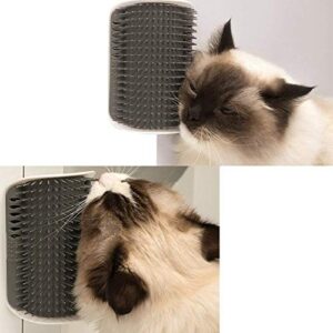 3.0 Softer Cat Self Groomer with Catnip, Dog Cat Corner Groomer,Wall Corner Scratcher Comb,Grooming Massage Brush, Perfect Scratch Massager Tool for Long & Short Fur Kitten/Puppy