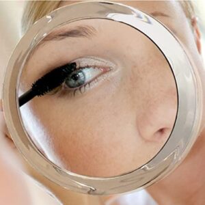 Essential Skin Solutions 15X Magnifying Mirror – Use for Makeup Application - Tweezing – and Blackhead/Blemish Removal – 6 Inch Round Mirror with Three Suction Cups for Easy Mounting