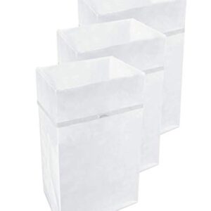 Clean Cubes 30 Gallon Trash Cans & Recycle Bins for Sanitary Garbage Disposal. Disposable Containers for Parties, Events, Recycling, and More. 3 Pack (White)