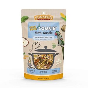 sunseed crazy good cookin bird treat, 12 ounces, nutty noodle with pineapple and apricot