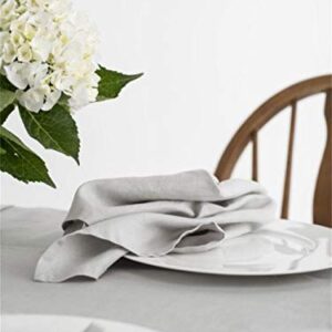 Merryfeel Pre-Washed Linen Napkins - Grey 20"x20" - Set of 4