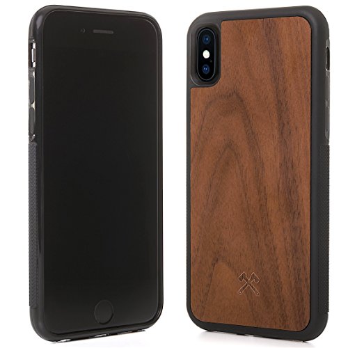 WOODCESSORIES - Real Walnut Case Compatible with iPhone X/Xs, EcoBump