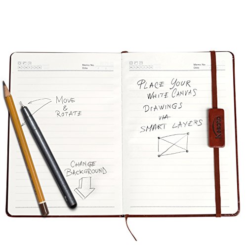 Kesoto A5 Classic Ruled Leather Hardcover Writing Notebook 5.7'' x 8.5'' Lined Journal Diary with Elastic Closure and Expandable Paper Pocket (200 Pages)