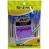 bic cristal xtra-smooth - 10 + 2 free - blue pens