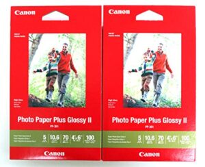 canon 4x6'' photo paper plus glossy ii 1432c006 (2 pack, 200 sheets)