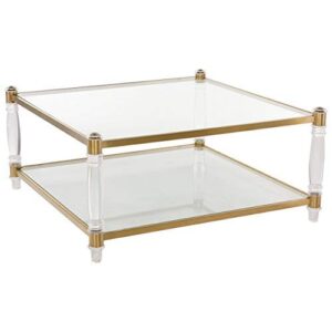 safavieh couture collection isabelle bronze acrylic coffee table