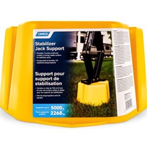 Camco Yellow Stabilizer Jack Support - Provides a Sturdy, Durable Surface for Stabilizer Jacks | Offers 7" of Lift| Constructed with Durable UV Resistant Material - (44424)